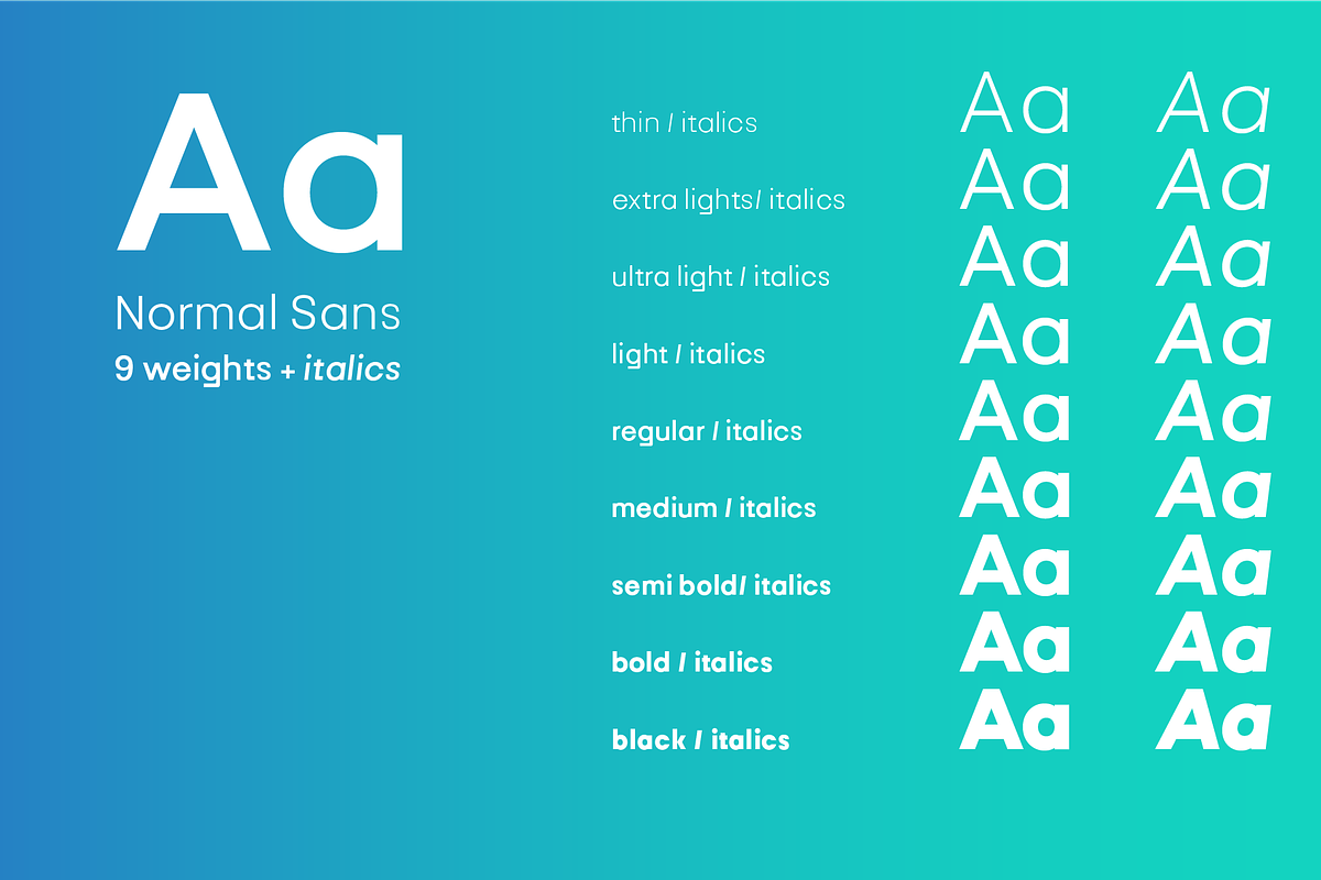 Normal Sans Geometric Font Family, a Font by PeanutButter Type (Photo 3 of 6)
