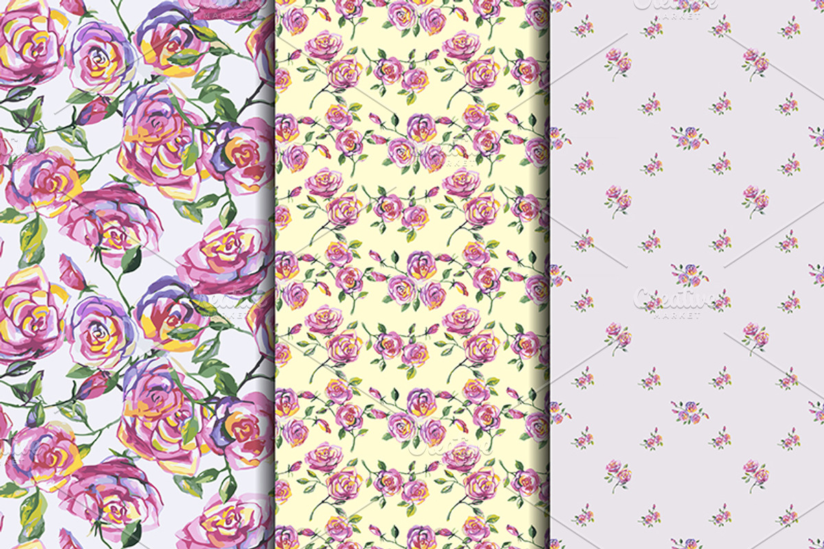 10 floral seamless patterns, a Pattern Graphic by Alena Stoyko design (Photo 3 of 5)
