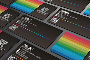 Rainbow QR Code Business Card