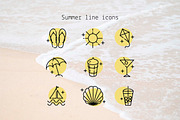 Summer line icons, a Duotone Icon by Lyolya Profitrolya (Thumbnail 1 of 2)