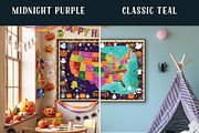 Halloween USA Map Printable Bundle, an Education Illustration by AdrianDragne (Thumbnail 3 of 11)