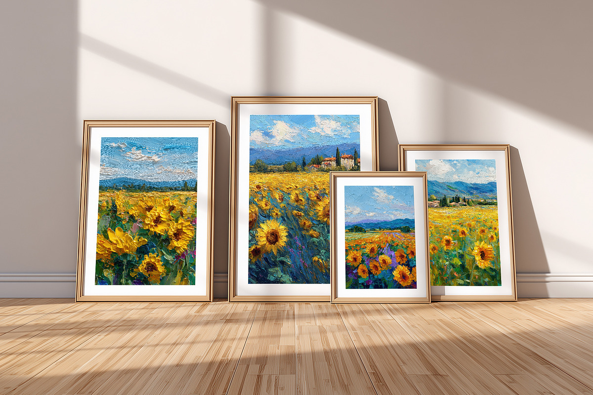 Summer Sunflower Field Illustration, a Decorative Illustration by Housui Patterns (Photo 11 of 12)