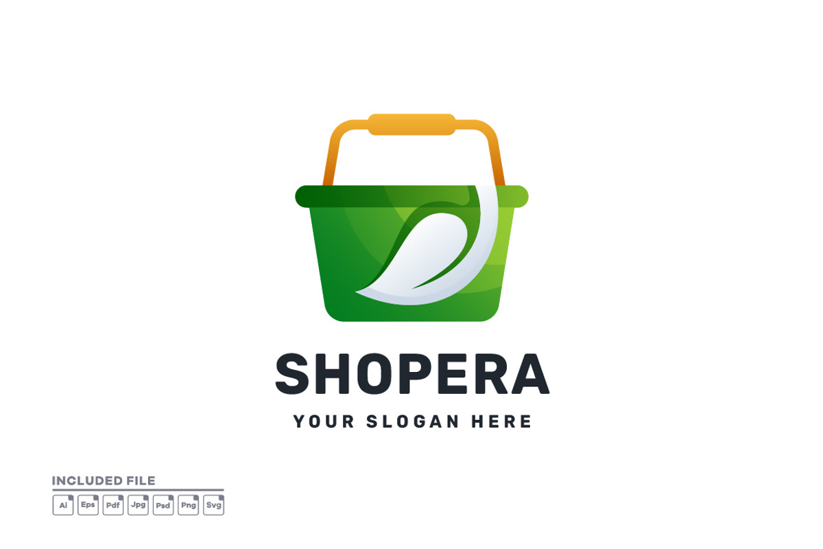 Basket Leaf Gradient Colorful Logo, a Branding & Logo Template by yuanesei