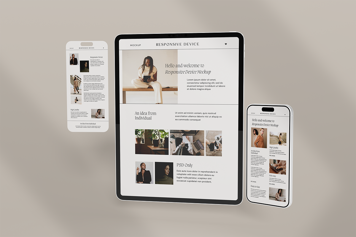 Responsive Device Mockup, a Wearable Device Mockup by xavier_studio (Photo 5 of 5)