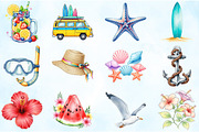 Coastal Summer Sublimation Clipart, an Illustration by Craft Nest (Thumbnail 4 of 6)