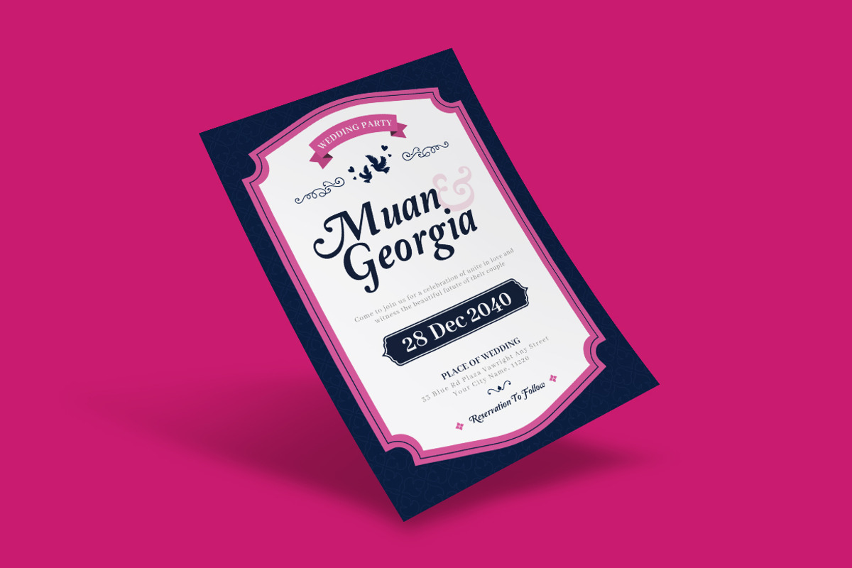 Poetic Wedding Invitation Template, an Invitation Template by dokudokunomi (Photo 3 of 4)