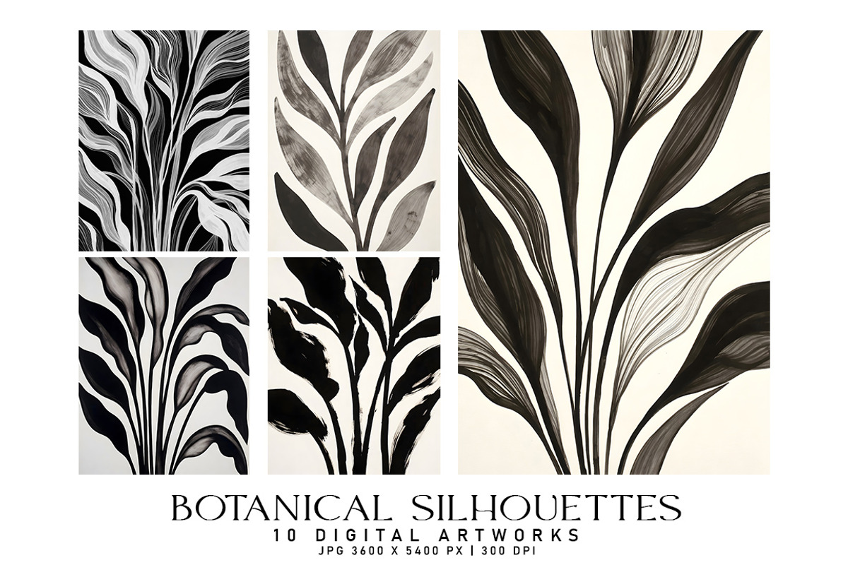 Botanical Silhouettes, a Decorative Illustration by Digital Art Creations (Photo 1 of 6)