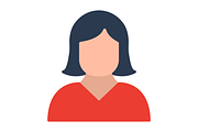 Female Flat Icon, a Duotone Icon by Pexelpy (Thumbnail 2 of 2)