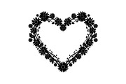 Floral Heart Frame Silhouette Pack, an Illustration by Artivon (Thumbnail 4 of 49)