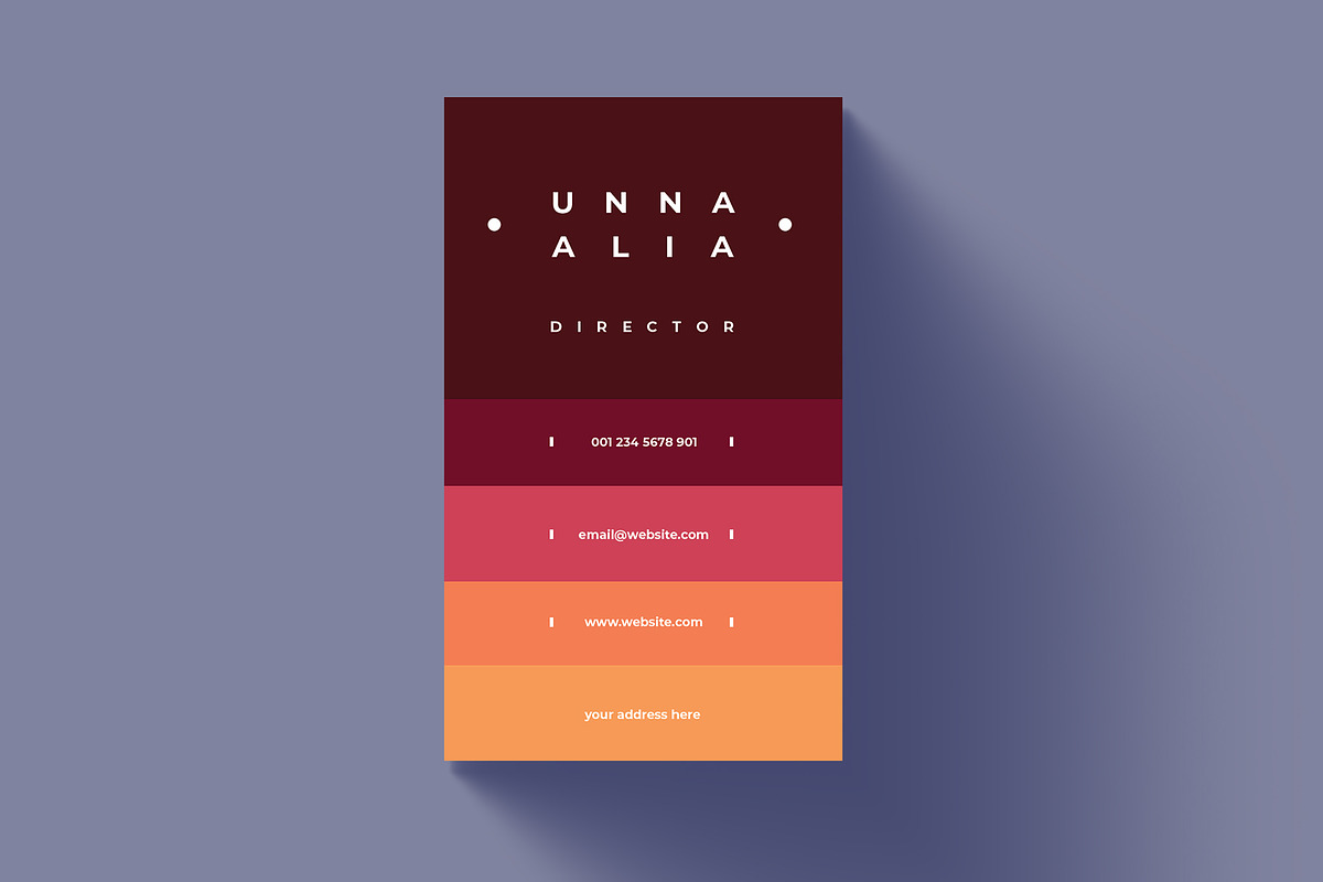 Unna Personal Business Card Template, a Business Card Template by Meknya (Photo 7 of 7)