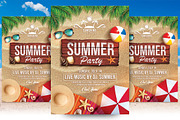 Summer Party Flyer Template, a Flyer Template by Briell Design (Thumbnail 1 of 3)