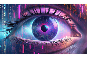 A digitally enhanced eye featuring, a Technology Photo by Igor Tichonow