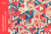 Isometric Shapes / Vector Background, a Background Graphic by dvtchk (Thumbnail 3 of 16)