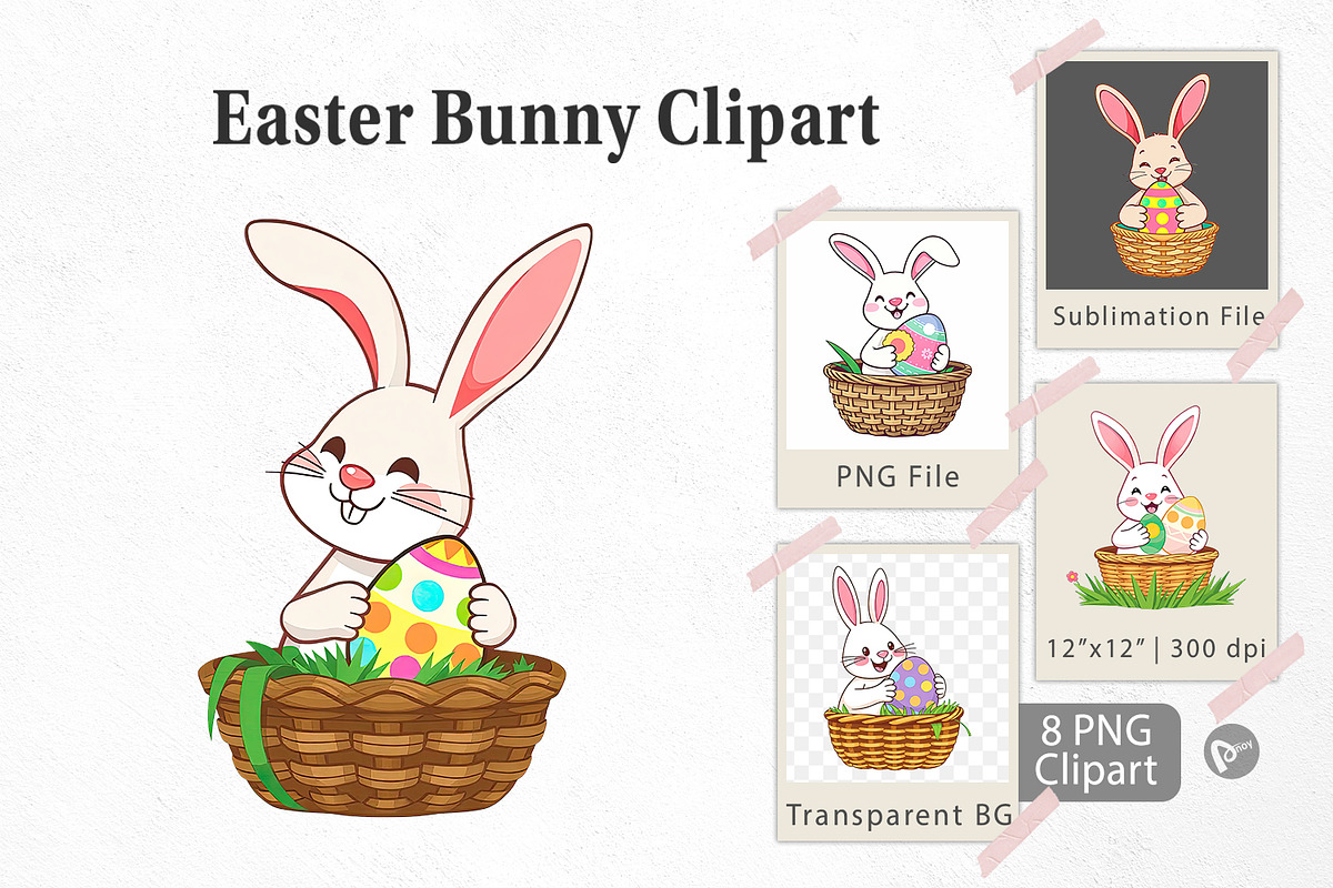Easter Bunny Clipart, a Graphic by Artnoy (Photo 1 of 5)