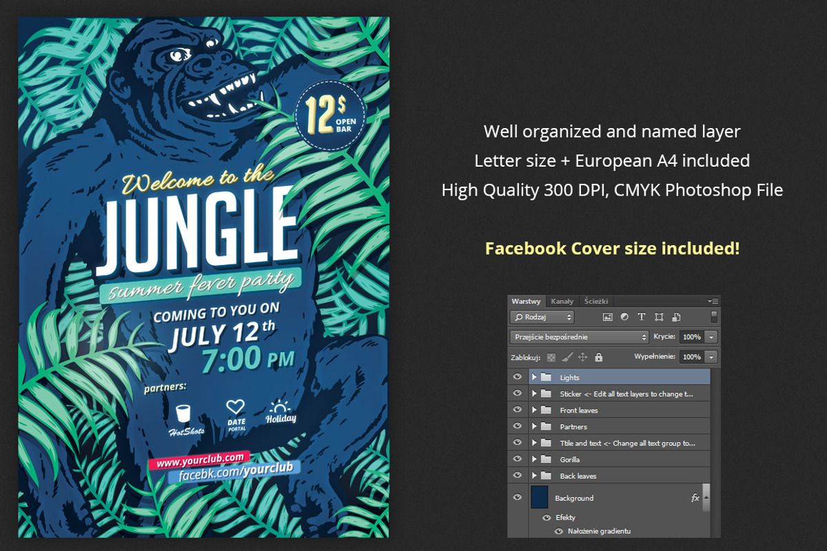 Jungle Fever Summer Party Flyer, a Flyer Template by pixart_pm (Photo 1 of 5)