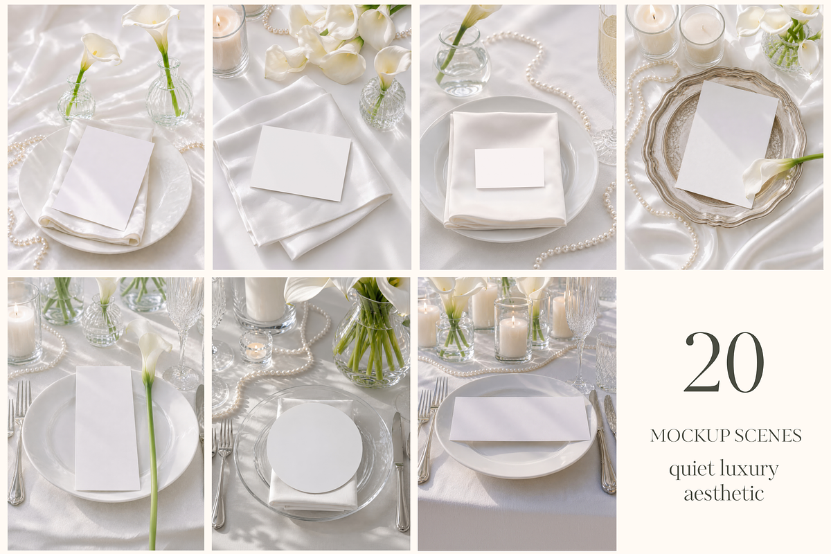 Tender Ivory Wedding Mockup Bundle, an Advertising Mockup by Serenefeeling (Photo 11 of 14)