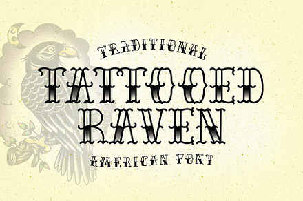 Tattooed Raven, a Blackletter Font by Dead Moose Studio