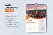Modern Wall Calendar 2024, a Templates & Theme by pixelcreatx (Thumbnail 1 of 7)
