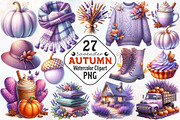 Lavender Fall Clipart, an Illustration by RobertsArt (Thumbnail 1 of 7)