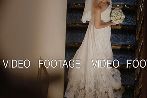 Cute Brunette Bride Poses To The Camera