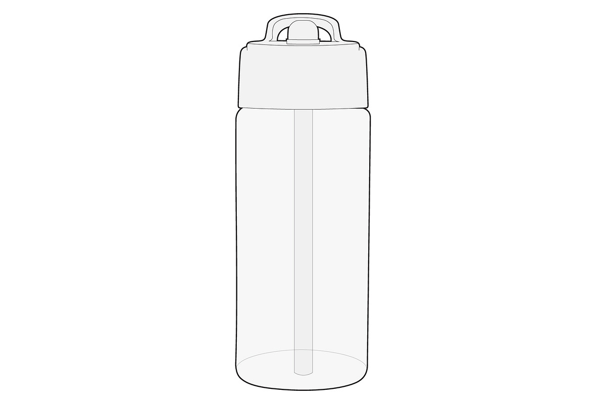 Plastic Water Bottle Mockup Vector, a Cups & Container Mockup by PATTERNBASE (Photo 1 of 8)