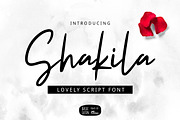 Shakila Script Font, a Script Font by YandiDesigns (Thumbnail 1 of 5)