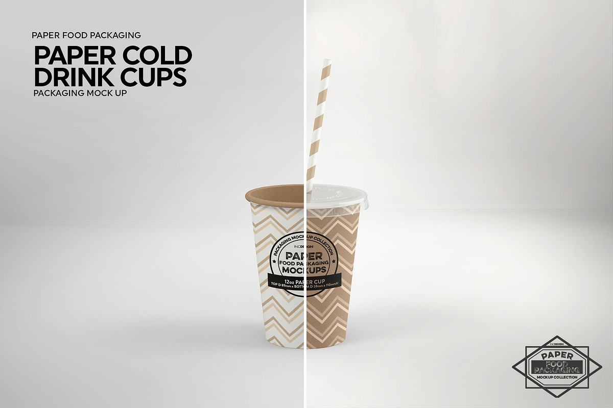 Paper Drink Cups Packaging Mockup, a Cups & Container Mockup by INCDesign (Photo 9 of 17)