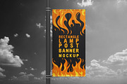 Rectangle Lamp Post Banner Mock-Up, an Advertising Mockup by MassDream (Thumbnail 3 of 9)