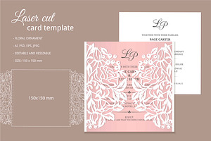 Laser cut invitation template