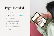 Portfolio Canva Website Template, a Landing Page Template by Anna Design Studio (Thumbnail 3 of 8)