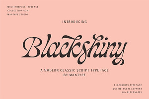 Blackshiny, a Script Font by ManType