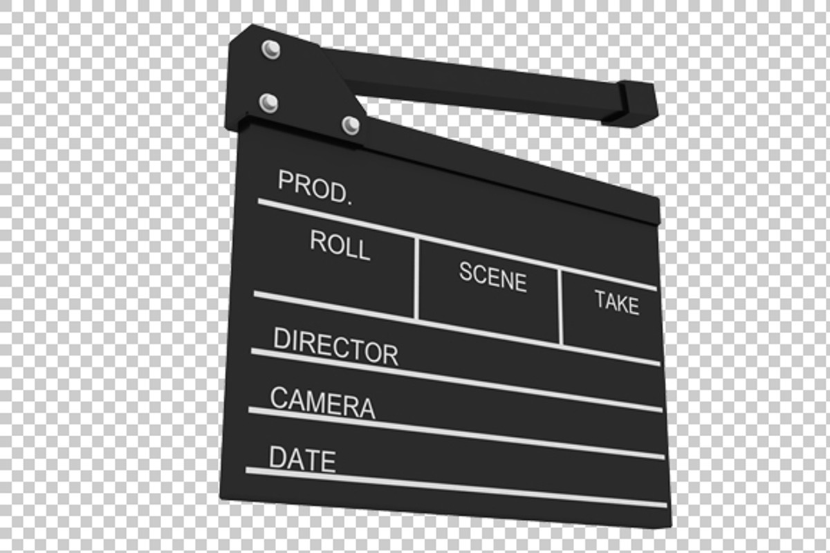 Movie Take Board - 3D Render PNG