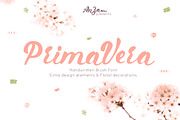 Primavera is handwritten brush font, a Script Font by Anna Zakharchenko (Thumbnail 1 of 10)