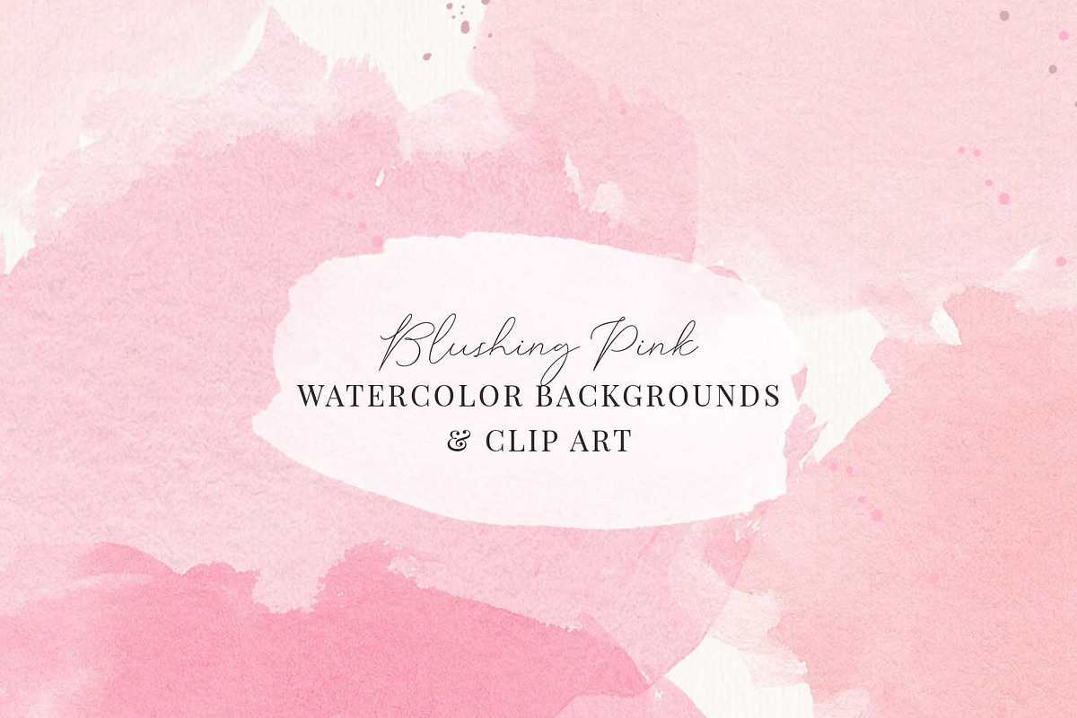 Blushing Pink Watercolor Clip Art, an Object Graphic by Chelsea Bromley (Photo 4 of 4)
