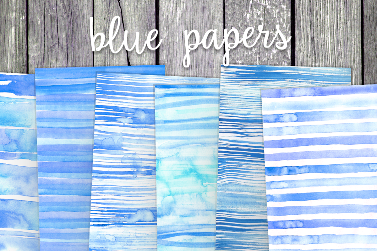 Watercolor Stripes Texture Papers, a Texture Graphic by Sinziana Romanescu (Photo 6 of 11)
