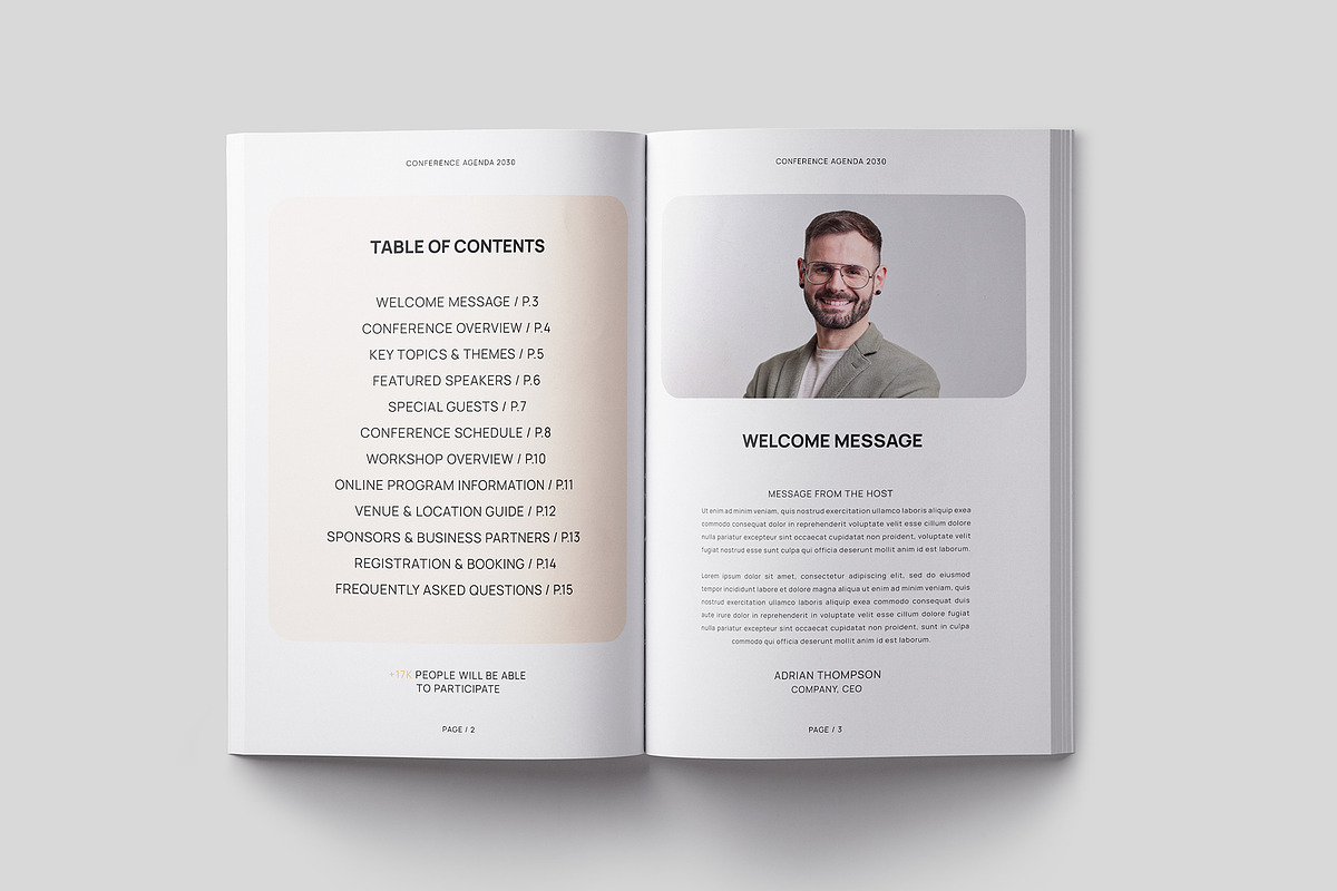 Conference Agenda Template, a Brochure Template by Designsoul14 (Photo 5 of 10)