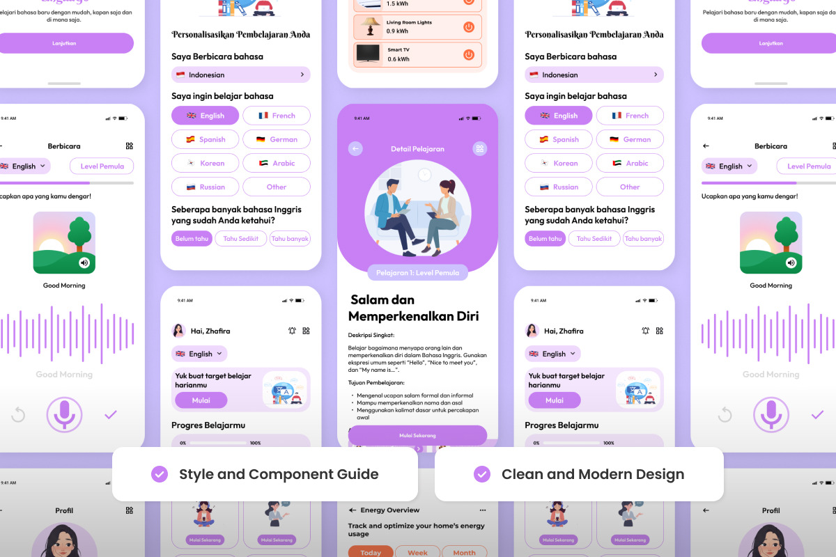 Linguago - Language Learning UI App, a Websites & App Template by productype1 (Photo 3 of 5)