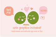 Two Peas Handwritten Playful Font, a Sans Serif Font by Forth and Wild (Thumbnail 5 of 6)