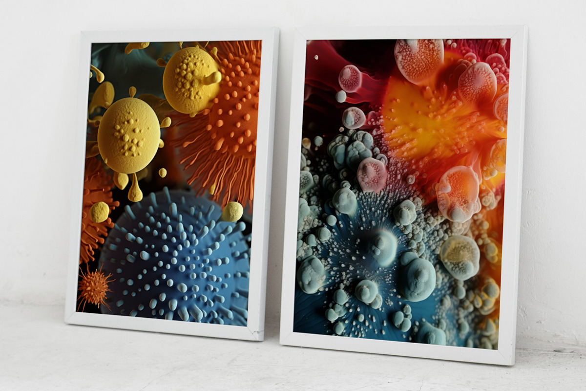 Microbes. 40 images, a Healthcare Illustration by Handmadefont (Photo 11 of 11)