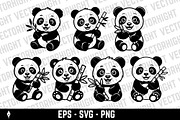 Adorable baby panda, an Animal Illustration by Vectorhight (Thumbnail 1 of 4)