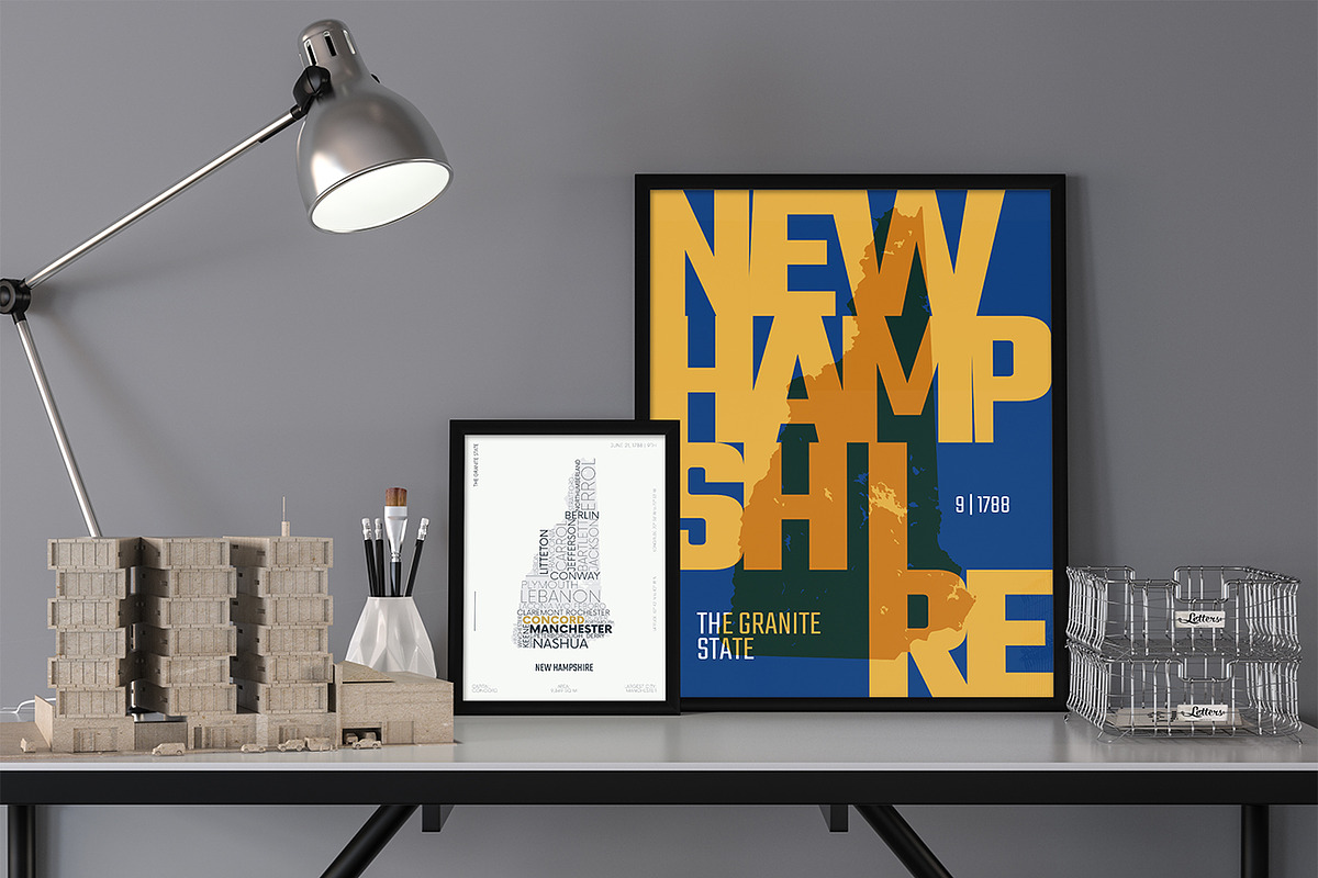 USA State Maps | Posters 3 Styles 1, an Illustration by MaximGertsen (Photo 8 of 8)