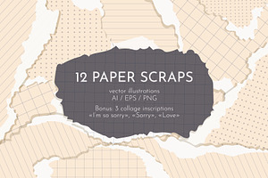 Torn Paper Scraps Bonus