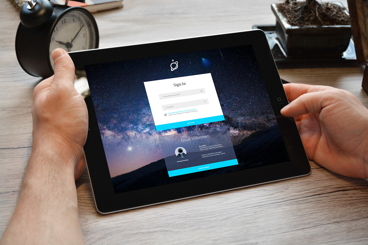 Sign-in / Login Screens, a Templates & Theme by Tündi Szász (Photo 2 of 4)