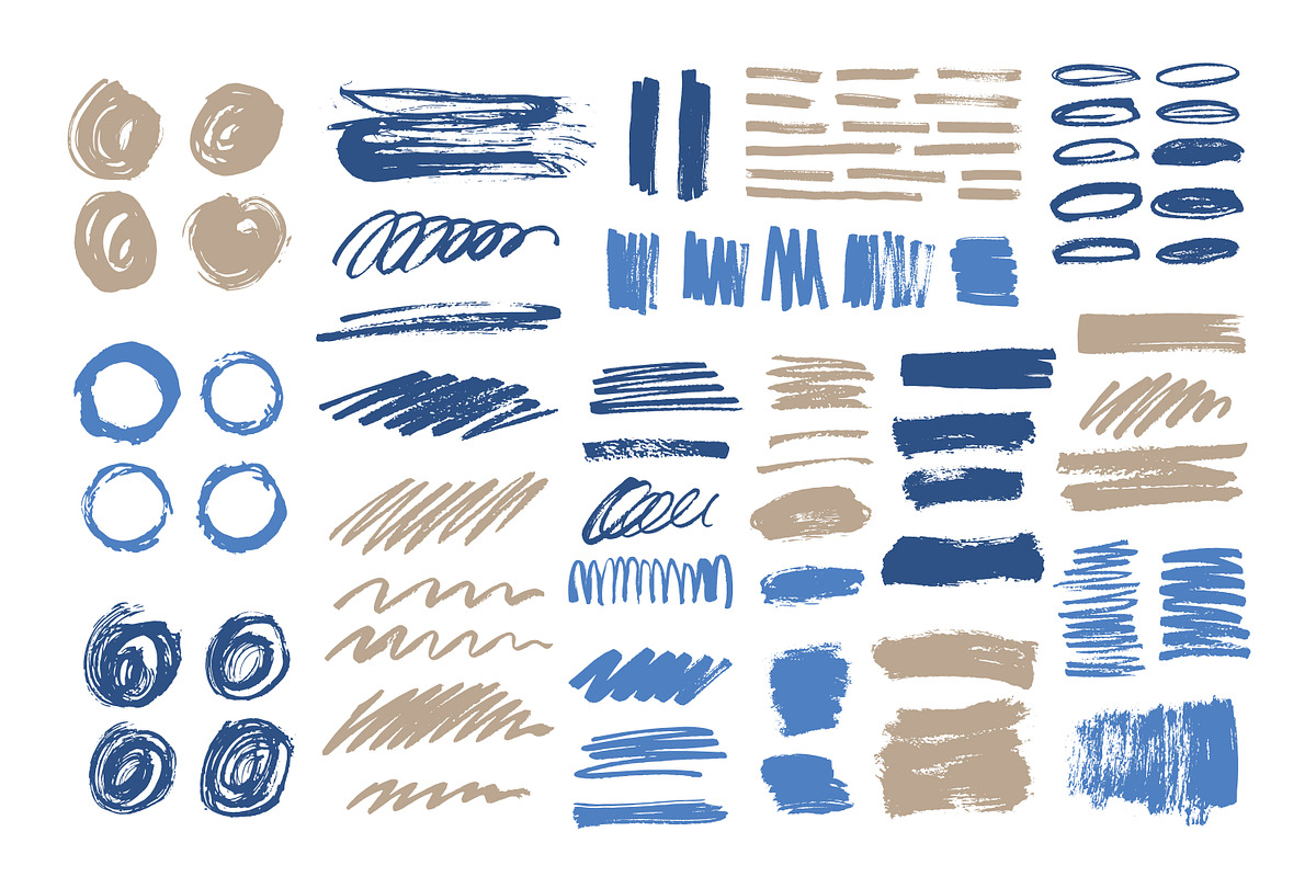 Brush stroke set, an Object Graphic by Good Studio (Photo 3 of 7)