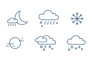 Weather forecast icons, line art set, an Outline Icon by Good Studio (Thumbnail 5 of 7)