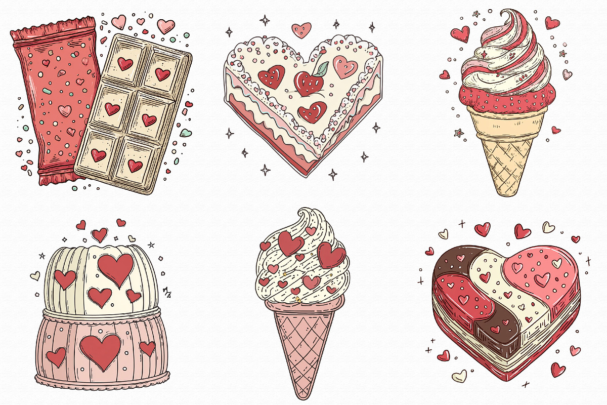 Whimsical Sweet Valentine Clipart, an Illustration by Libby Wishes (Photo 8 of 8)