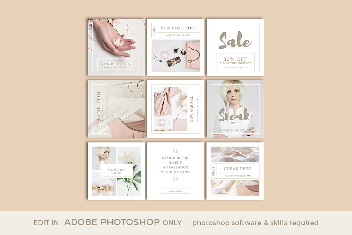 Minimal Instagram Social Media Set, a Social Media Template by Digiluxe (Photo 3 of 3)