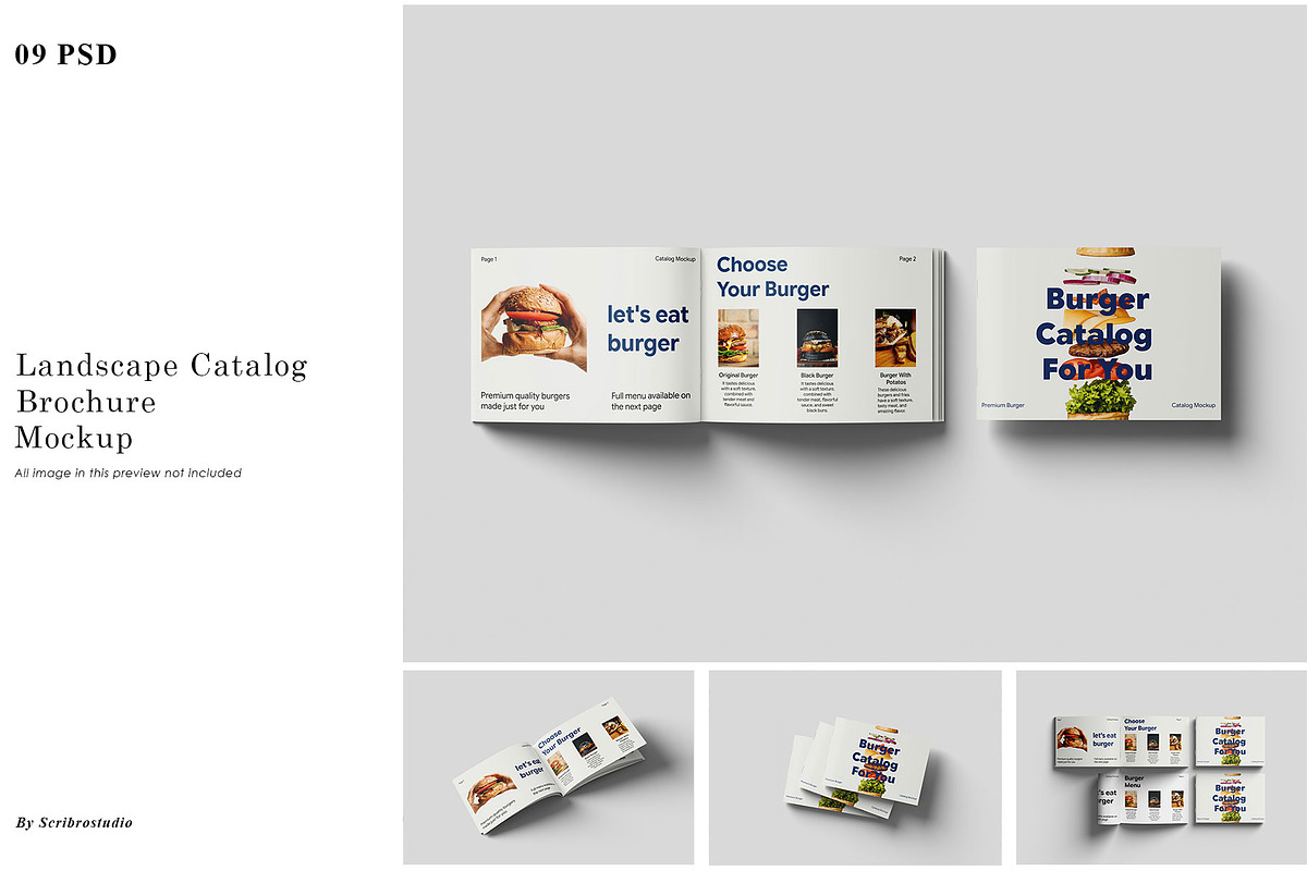 Landscape Catalog Brochure Mockup, a Books & Magazine Mockup by scribrostudio (Photo 1 of 10)