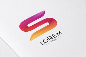 S Alphabet Abstract letter logo