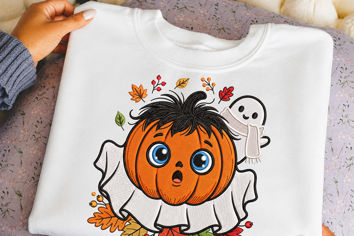 Cute Pumpkin Ghost Halloween PNG, an Object Illustration by DreamCafeArt (Photo 6 of 6)